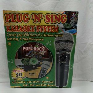 Emerson Plug N Sing Karaoke System 30 Pop/rock Songs DVD XBOX, XBOX360 PS2,  PS3